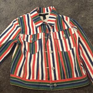 Multi colored jean jacket